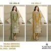 KROSS KULTURE KK-006 ORGANZA EMBROIDERED Semi-stitched Pakistani Suits Wholesale Catalog b2btextile.in
