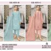KROSS KULTURE KK-025 ORGANZA EMBROIDERED Semi-stitched Pakistani Suits Wholesale Catalog b2btextile.in