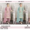 KROSS KULTURE KK-035 ORGANZA EMBROIDERED Semi-stitched Pakistani Suits Wholesale Catalog b2btextile.in