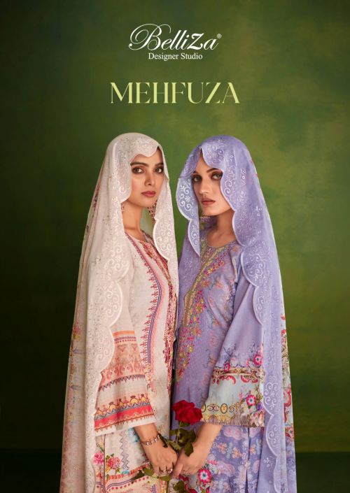Belliza Mehfuza 806 Pure Cotton Digital Printed Dress Material