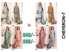 Deepsy Suits Cheveron 7 Pakistani Lawn Suits 8 Designs Catalog b2btextile.in