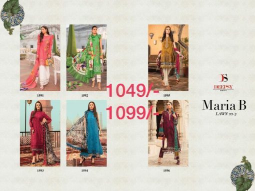 Deepsy Suits Maria B lawn 22 3 Pakistani Lawn Suits 6 Designs Catalog b2btextile.in