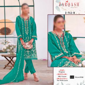Zarquash Readymade Organza Pakistani Suits Z-142