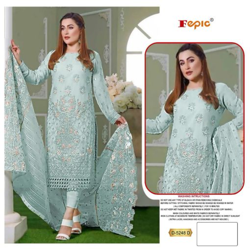 Fepic Georgette Embroidery Pakistani Suit D-5248