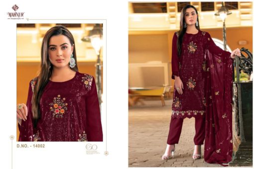 Mahnur Georgette Embroidered Pakistani Suit Emaan Adeel 14