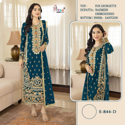 Shree Fabs Georgette Embroidered Pakistani Suit S-844